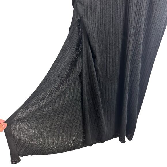 NWT Zara Hooded Sleeveless Sheer Black Side Slit Midi Dress Size M-L - Picture 7 of 15